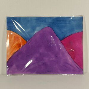 Palmer Lake Colorado Mountains Watercolor Painting 12in x 9in NWT